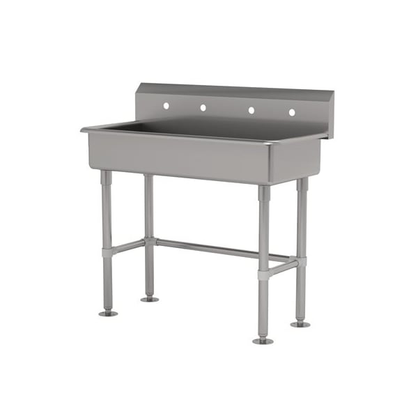 Advance Tabco 2 Stat ADA NSF 14 Ga. 304 SS Floor Mounted Sink - Faucet Omitted FS-FM-40-ADA - main